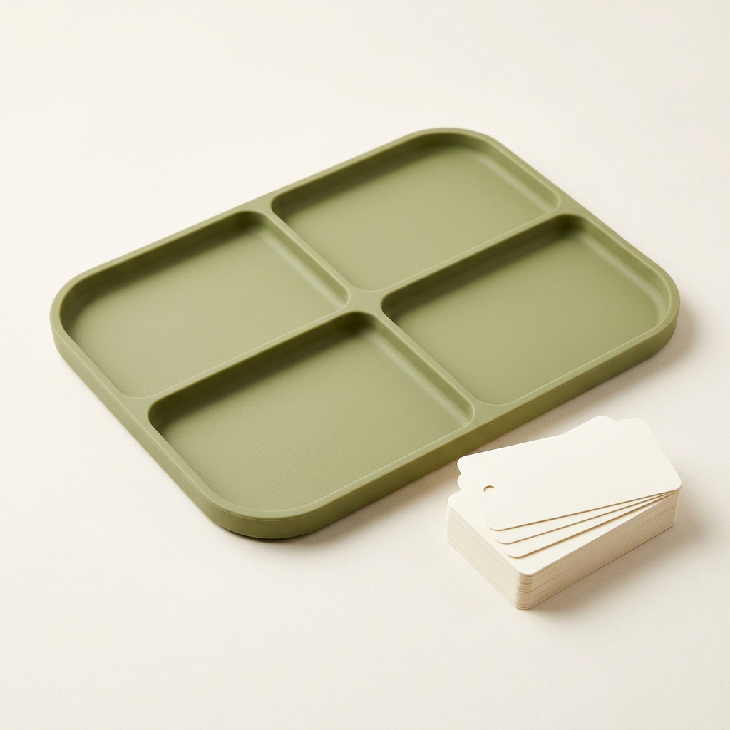 Silicone Sorting Mat + Label Cards Kit