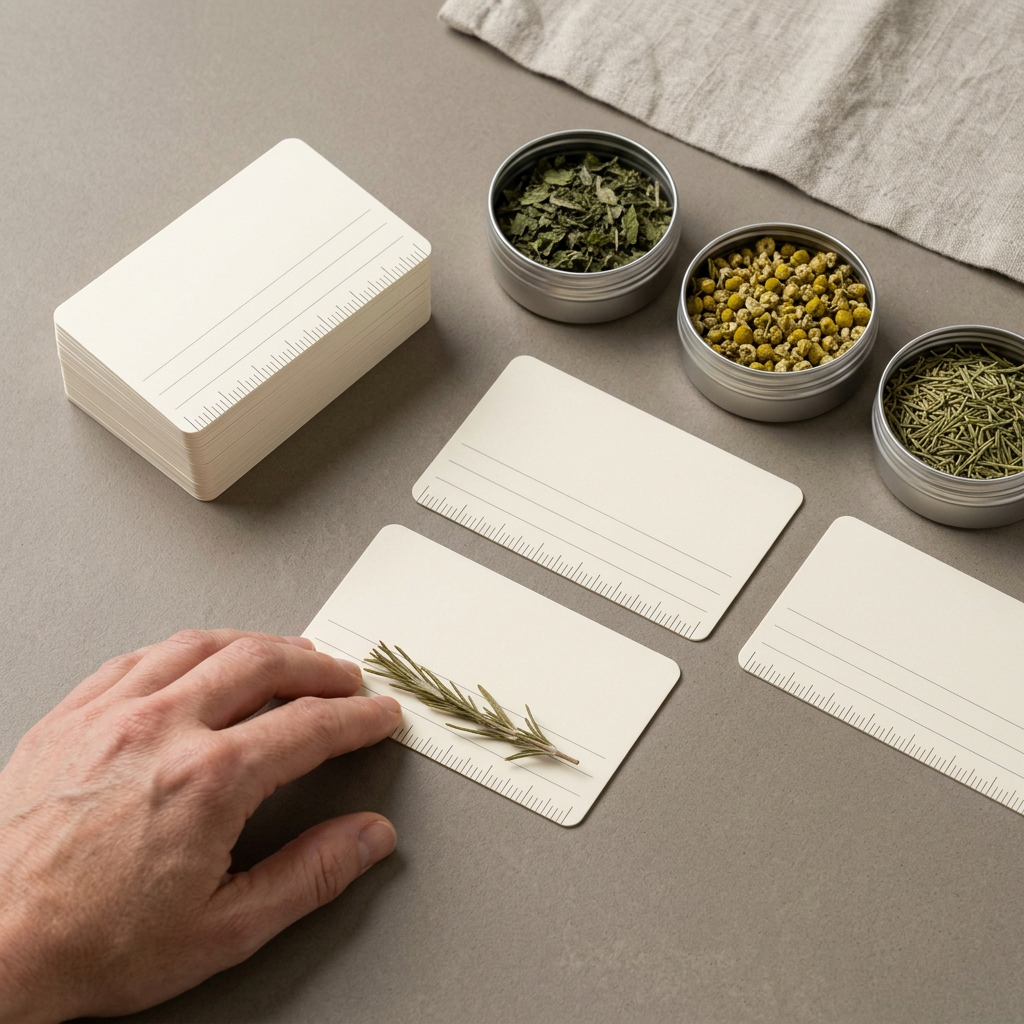 Herb Label Cards with Scale, 60 Pack