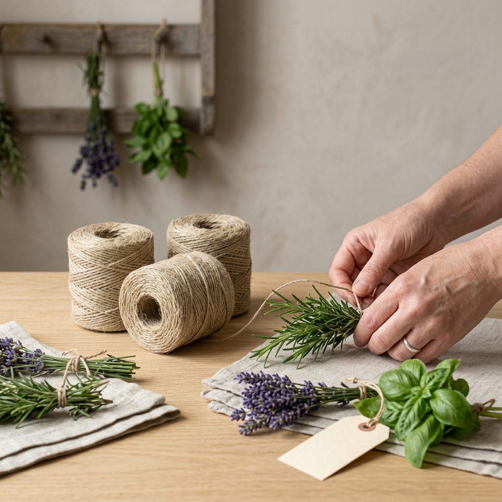 Natural Hemp Twine for Herb Bundles, 3 Rolls
