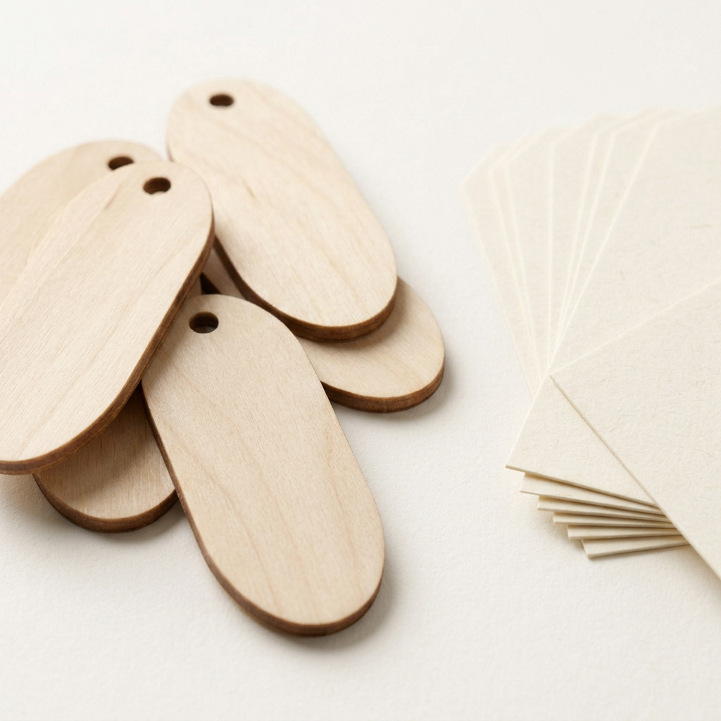 Mini Wooden Herb Tags + Label Cards Set